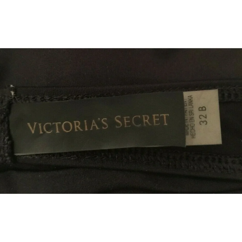 Victoria's Secret Womens Bikini Swimsuit Sz 34B/XS Black Gold Metallic‎ Cut Out